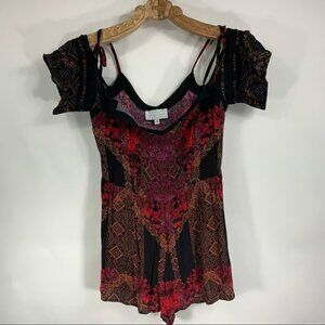 Kendall + Kylie Bohemian Romper Dark Sz Small